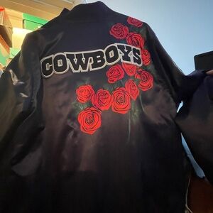 Cowboys Jacket with Red Rose Design